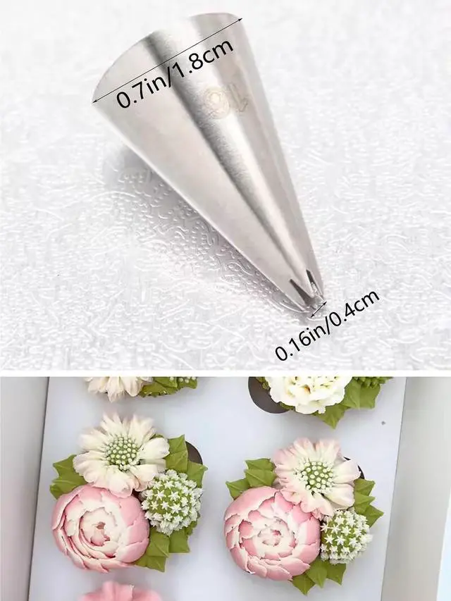 Alt view image 4 of 4 - #16 Star Piping Tip, Tiny Open Star Decorating Tip for Cakes, 3 Pcs