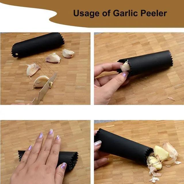 Alt view image 3 of 6 - Garlic Peeler Set 10 PCs Silicone Garlic Roller Tube Garlic Peeled Tool | Easy Garlic Peeled Skin Remover Convenient Garlic Peeler Roller