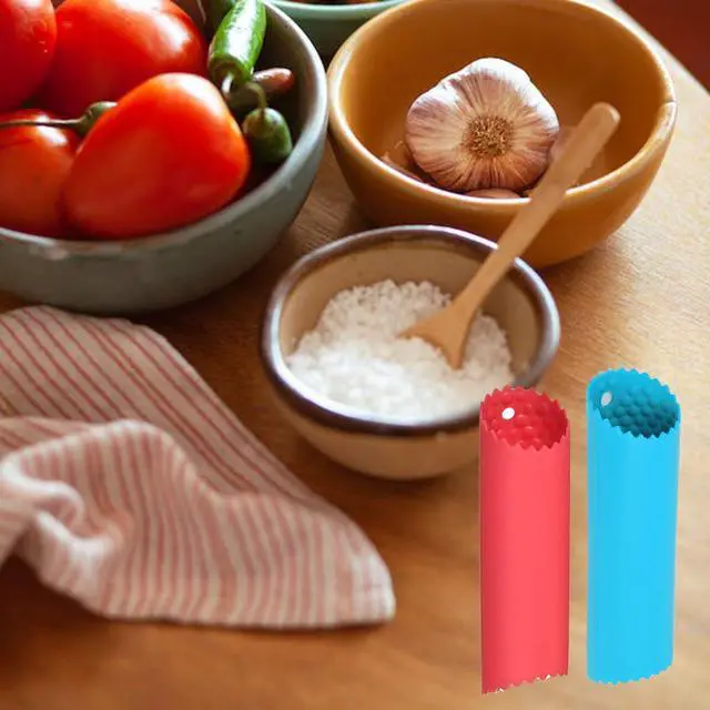 Alt view image 4 of 6 - Garlic Peeler Set 10 PCs Silicone Garlic Roller Tube Garlic Peeled Tool | Easy Garlic Peeled Skin Remover Convenient Garlic Peeler Roller