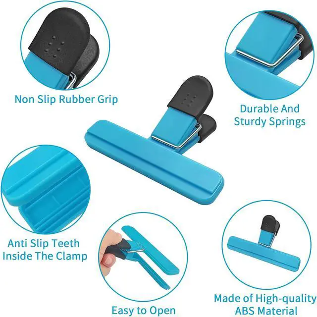 Alt view image 3 of 7 - ALLTOP Chip Clips Upgraded Wide Opening Food Bag Sealing Clips for Kitchen Storage Accessories - 9Pcs