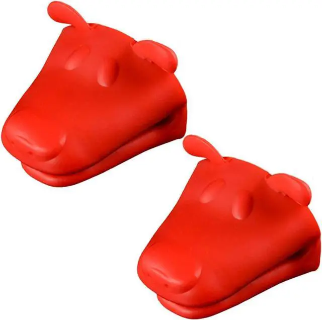 Main image of Mini Oven Mitts Gloves-BPA Free Silicone,Heat Resistant, Cooking Pinch Mitts Potholder for Kitchen Cooking & Baking (Red)