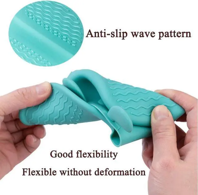 Alt view image 4 of 4 - Mini Oven Mitts Gloves-BPA Free Silicone,Heat Resistant, Cooking Pinch Mitts Potholder for Kitchen Cooking & Baking (Red)