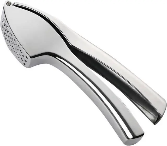 Alt view image 5 of 7 - Heavy Duty Garlic Press, Zinc Alloy Garlic Crusher & Mincer, Easy Squeeze Garlic Press Tool with Ergonomic Handle, Garlic Mincer with Peeler Tube & Cleaning Brush for Kitchen Cooking