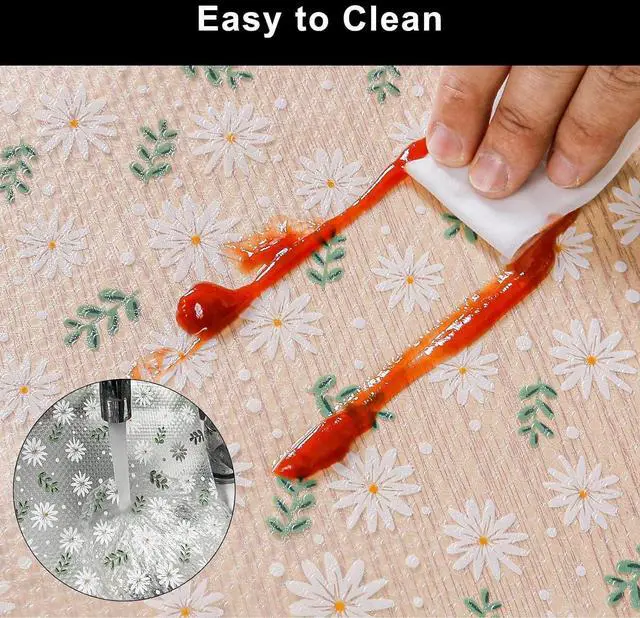 Alt view image 7 of 7 - Cooyes Shelf Liner Premium Non-Adhesive Cabinet & Drawer Liner for Kitchen Waterproof Shelf Paper with Modern Pattern Durable EVA Cabinet Mat Easy to Cut 11.8" W x 120" L