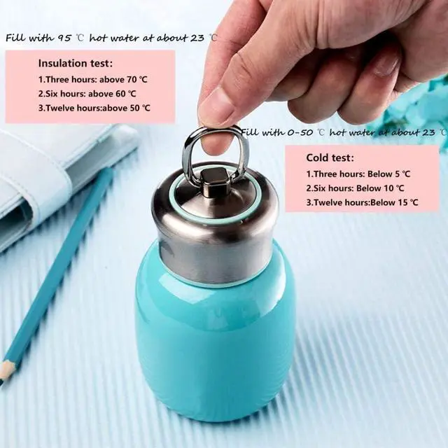 Alt view image 4 of 7 - Comeon 7oz Mini Stainless Steel Water Bottle Vacuum Insulated Mug, Original | Small Portable Thermal Flask, Leakproof, Keep Cold and Hot, for Juice, Milk, Coffee, Tea, Travel School Office Bottles