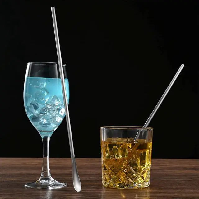 Alt view image 2 of 7 - 10 inch/258mm Stainless Steel Long Coffee Spoon Stirring/Stir Stick,Drink Stirrer Mixing Spoon,Coffee Stirrer Cocktail Stick Reusable,Long Skinny Teaspoon Stirring,Iced Tea Spoon,Bar Spoon