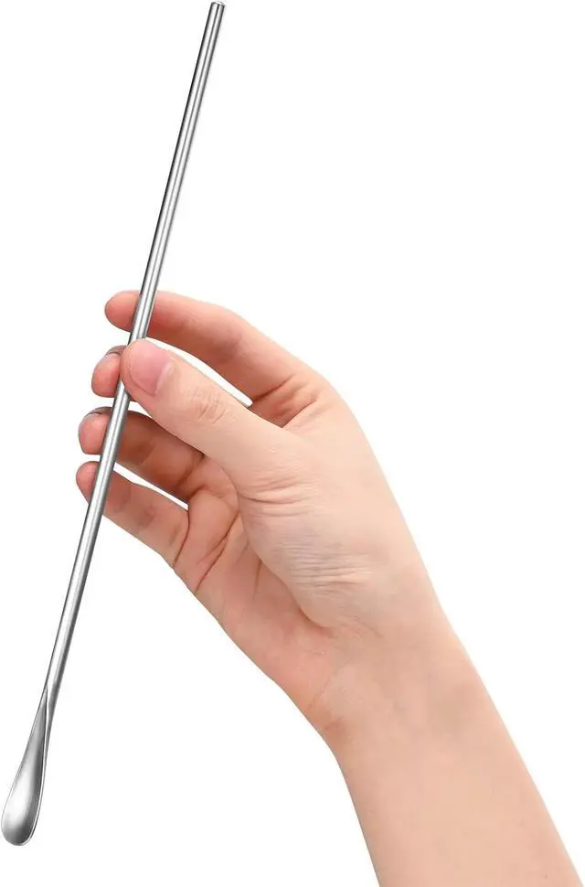 Alt view image 5 of 7 - 10 inch/258mm Stainless Steel Long Coffee Spoon Stirring/Stir Stick,Drink Stirrer Mixing Spoon,Coffee Stirrer Cocktail Stick Reusable,Long Skinny Teaspoon Stirring,Iced Tea Spoon,Bar Spoon