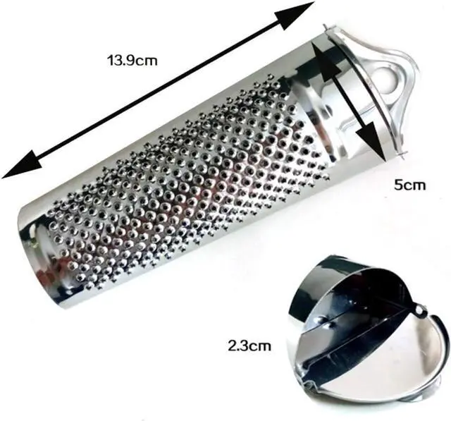 Alt view image 2 of 7 - Silver Multifunctional Kitchen Stainless Steel Ginger Garlic Nutmeg Grater Nut Walnut Lemon Hand Planer Tool Lemon ZesterDurable and Professional Kitchen Tool Garlic Presses