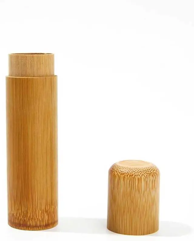 Alt view image 3 of 7 - Teensery 2 Pcs Bamboo Loose Tea Jar Portable Tea Storage Box Small Spice Canister Coffee Bean Holder Travel Tea Container with Lid (4.7 x 1.2 Inch)