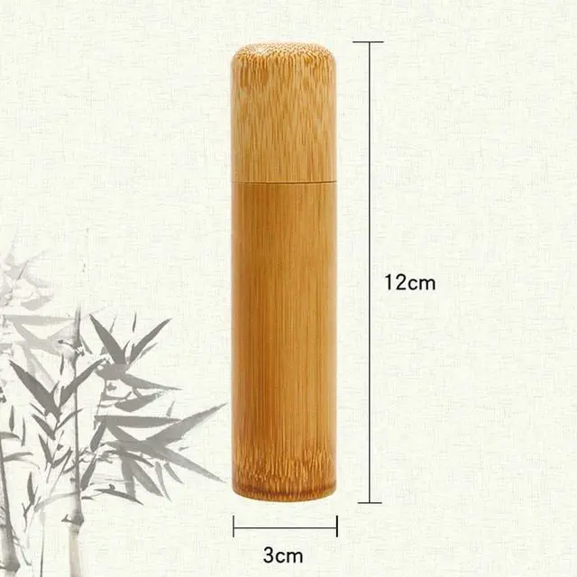 Alt view image 7 of 7 - Teensery 2 Pcs Bamboo Loose Tea Jar Portable Tea Storage Box Small Spice Canister Coffee Bean Holder Travel Tea Container with Lid (4.7 x 1.2 Inch)