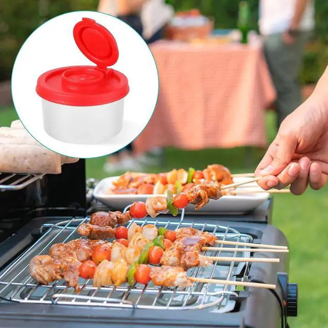 Alt view image 5 of 7 - JJUNW 4 Pcs Salt and Pepper Shakers Set Mini, Seasoning Shaker Travel Containers, Moisture Proof Camping Small Salt Travel Salt Shaker for Travel Camping Picnic Lunch Dining Kitchen