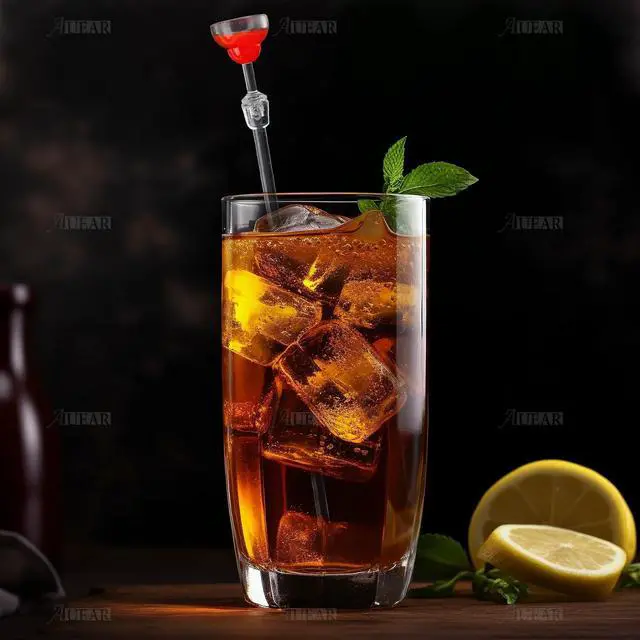 Alt view image 4 of 7 - AUEAR, 10 Pack Swizzle Sticks Acrylic Colorful Cocktail Drink Stirrer Clear Shafts for Bars Cafes Restaurants Home Use