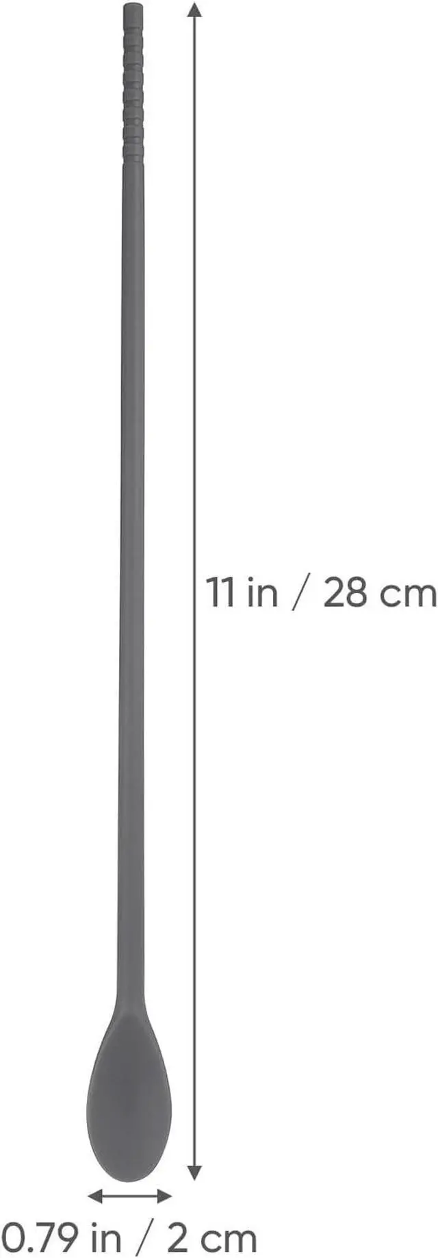Alt view image 2 of 7 - Garneck 4Pcs 11" Long Silicone Coffee Stir Spoon Dual Ended Drink Stirrer: Long Reusable Multipurpose Mixing Sticks for Iced Tea Cocktail Milk Formula Tumbler Kitchen Coffee Bar