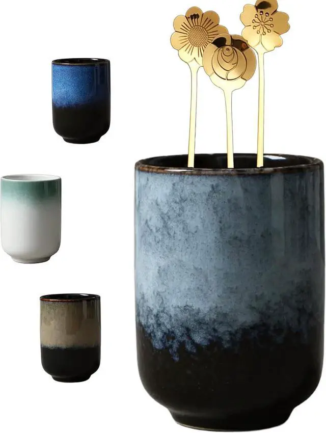 Main image of Coffee Spoon Holder for Coffee Bar, Ceramic Coffee Stirrers Holder (Ceramic Haze)