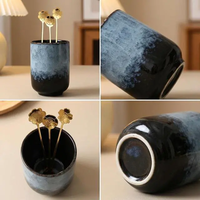 Alt view image 7 of 7 - Coffee Spoon Holder for Coffee Bar, Ceramic Coffee Stirrers Holder (Ceramic Haze)