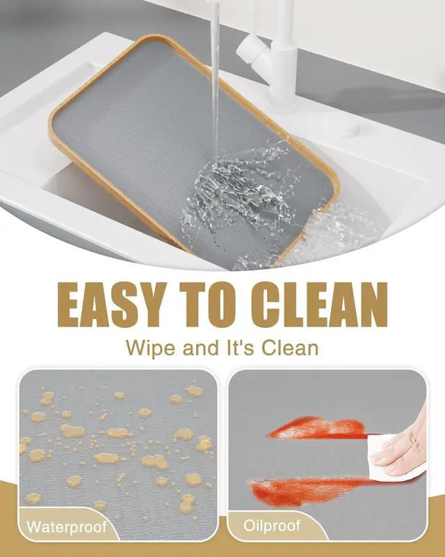 Alt view image 5 of 7 - Drawer and Shelf Liners for Kitchen Cabinets Non-Adhesive | Non-Slip Drawer Liners for Bathroom Waterproof & Washable, Cabinet Liner for Closet & Dresser Easy to Cut