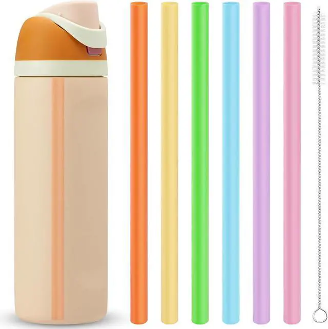Main image of Replacement Straws Compatible with Owala Freepsip 24oz,32oz Water Bottle,Replacement Parts For Owala Free Sip Sway 30 oz,Include 6 BPA-FREE Straws and 1 Cleaning Brush