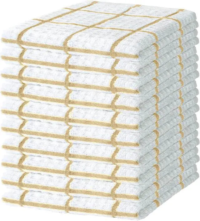 Alt view image 4 of 7 - DecorRack 100% Cotton Kitchen Towels 12x12 in, Grey (Pack of 10)