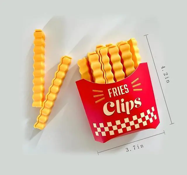 Alt view image 2 of 7 - Multiple Cute chip Clips, with Magnetic Food Packaging, Comes with a Magnetic Storage Box, Magnetic Connection, Reusable. Keeps Food Fresh and Organized, Sealed Food Bag Clips.