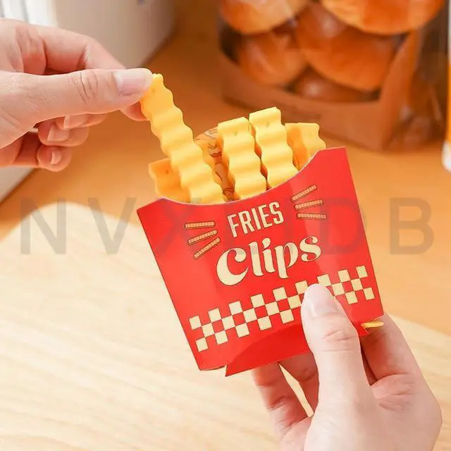 Alt view image 5 of 7 - Multiple Cute chip Clips, with Magnetic Food Packaging, Comes with a Magnetic Storage Box, Magnetic Connection, Reusable. Keeps Food Fresh and Organized, Sealed Food Bag Clips.