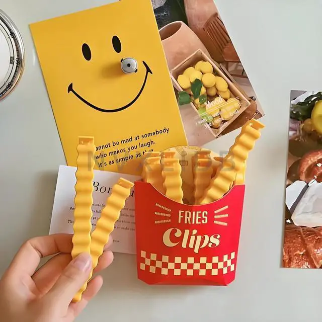 Alt view image 7 of 7 - Multiple Cute chip Clips, with Magnetic Food Packaging, Comes with a Magnetic Storage Box, Magnetic Connection, Reusable. Keeps Food Fresh and Organized, Sealed Food Bag Clips.