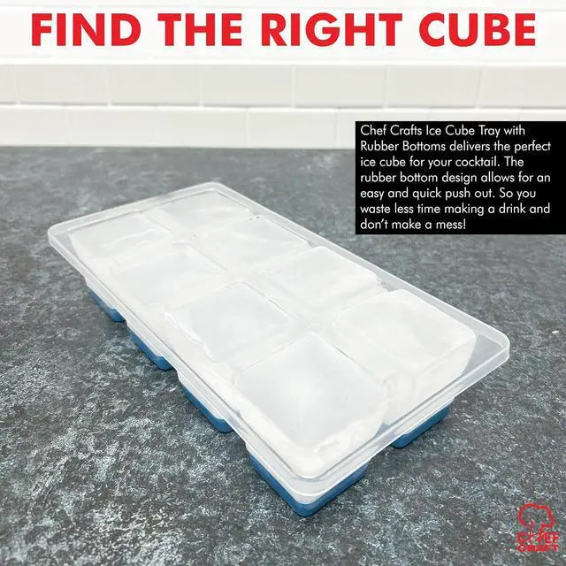 Alt view image 4 of 6 - Chef Craft Ice Cube Tray w/Rubber Bottom