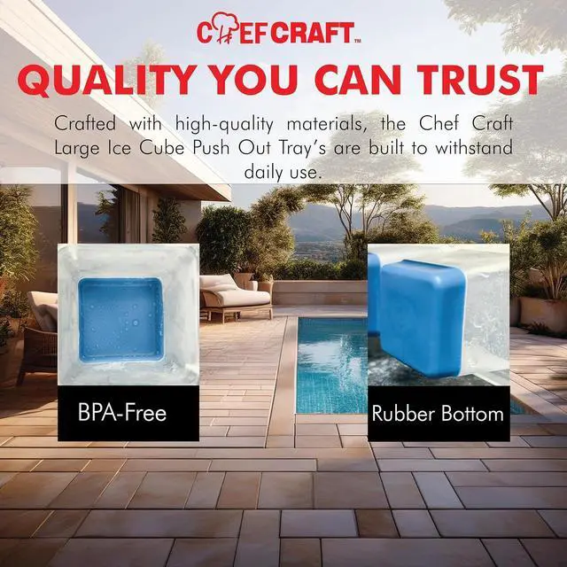 Alt view image 6 of 6 - Chef Craft Ice Cube Tray w/Rubber Bottom