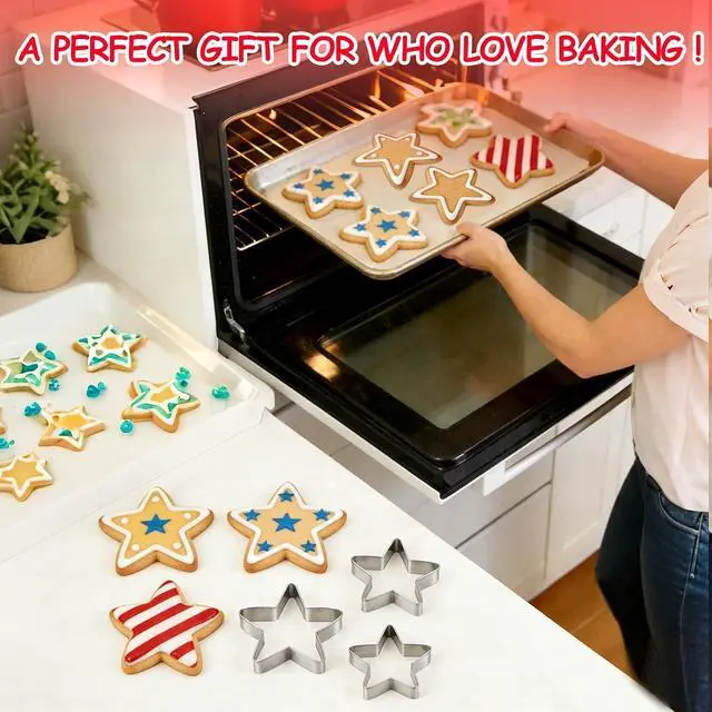 Alt view image 4 of 7 - Stars Cookie Cutter, Pack of 5