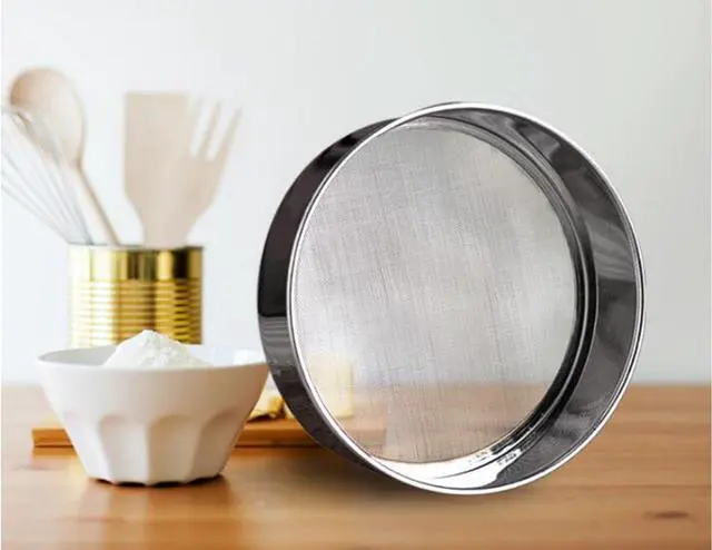 Alt view image 2 of 7 - LOVEDAY 6 Inch Stainless Steel Round Flour Sieve with 40 Mesh (18/8 Steel)