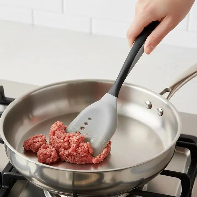 Alt view image 7 of 7 - Meat Chopper Spatula Ground Beef Masher- Heat Resistant Mincing Spatula Meat Smasher Tool,Non Stick Ground Chopper Hamburger Grinder,for Beef,Potato Mix,Poultry Tenderizers