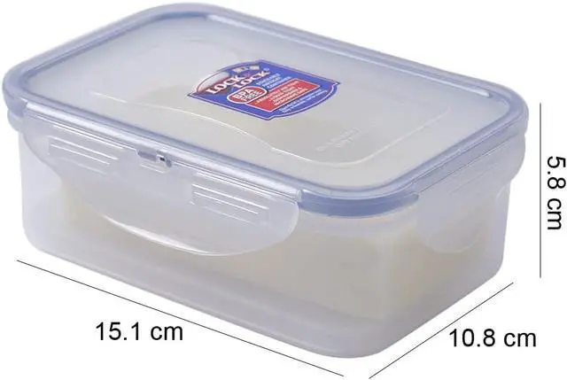 Alt view image 5 of 7 - LOCK & LOCK LocknLock Easy Essentials Rectangular Butter and Cheese Container Food Container, Small, 15.0 Ounce - Clear