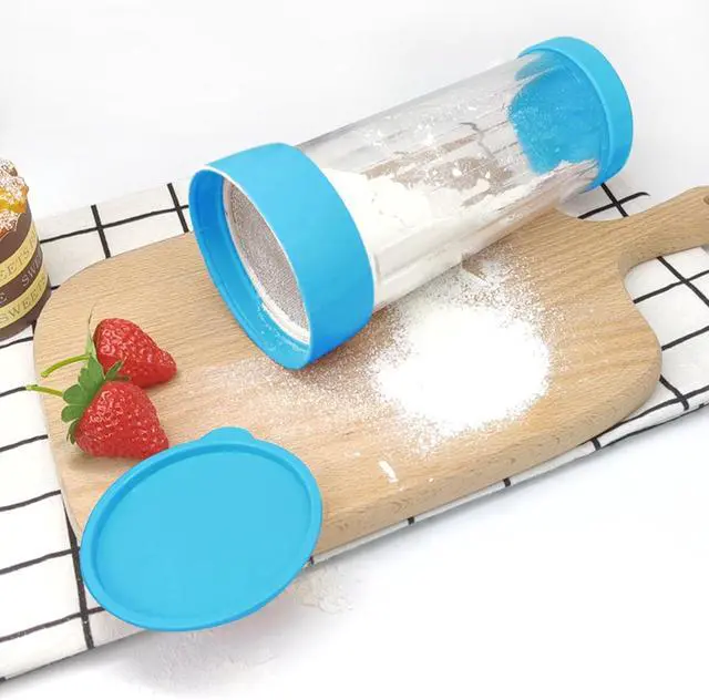 Alt view image 3 of 7 - Flour for Baking,Sifter for Baking,Flour Duster for Bread Baking(Blue)