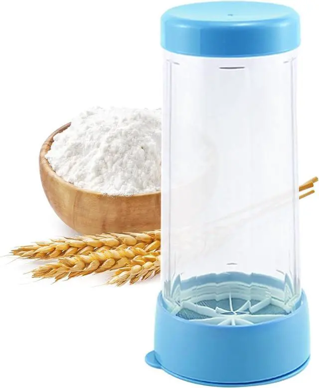 Alt view image 6 of 7 - Flour for Baking,Sifter for Baking,Flour Duster for Bread Baking(Blue)