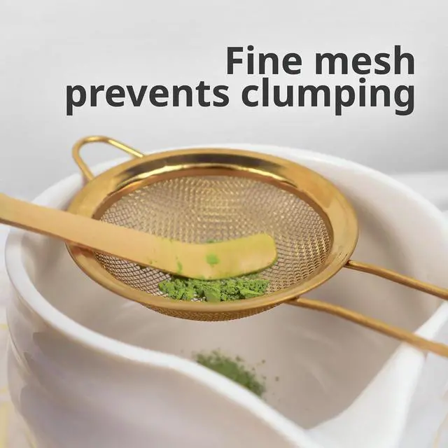 Alt view image 3 of 4 - BlendWell Fine Mesh Sifters with Handles, Pack of 2, Stainless Steel Strainers for Matcha, Flour, Tea, and Juices