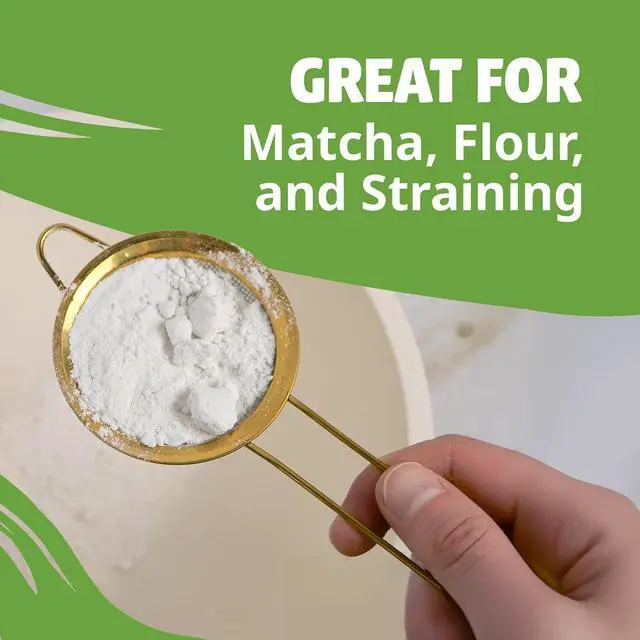 Alt view image 2 of 4 - BlendWell Fine Mesh Sifters with Handles, Pack of 2, Stainless Steel Strainers for Matcha, Flour, Tea, and Juices