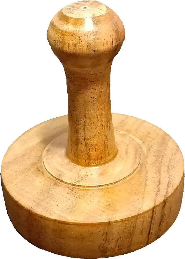 Main image of Wooden Potato Masher Wooden Food Masher Vegetable Smasher Roti Chapati Presser Roti Bhakri Or Khakara on Tava Presser Crusher