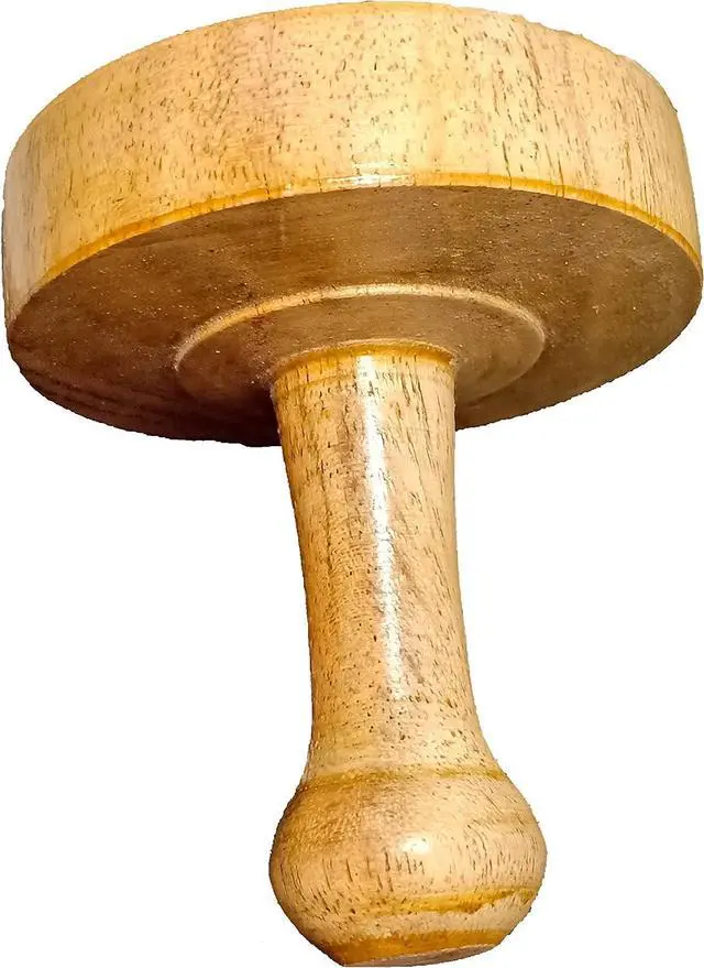 Alt view image 4 of 7 - Wooden Potato Masher Wooden Food Masher Vegetable Smasher Roti Chapati Presser Roti Bhakri Or Khakara on Tava Presser Crusher