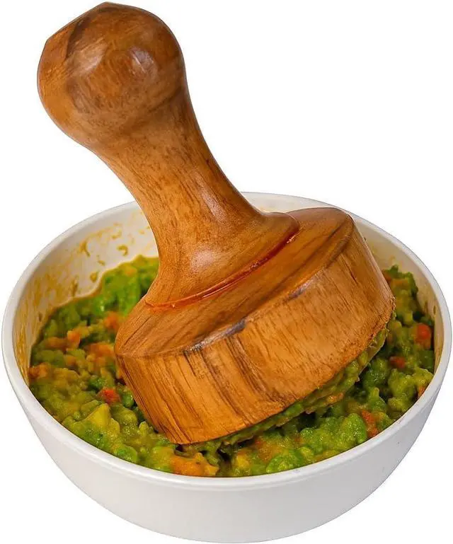 Alt view image 6 of 7 - Wooden Potato Masher Wooden Food Masher Vegetable Smasher Roti Chapati Presser Roti Bhakri Or Khakara on Tava Presser Crusher