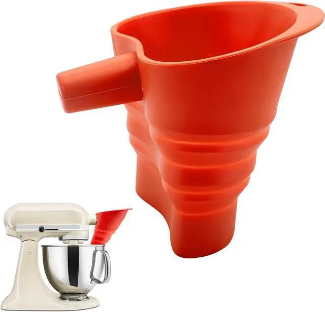 Main image of Flour Funnel for Kitchen Aid Mixer, for Kitchen Aid Artisan Ksm150, Flour Funnel Attachment, Easy Pour & Durable