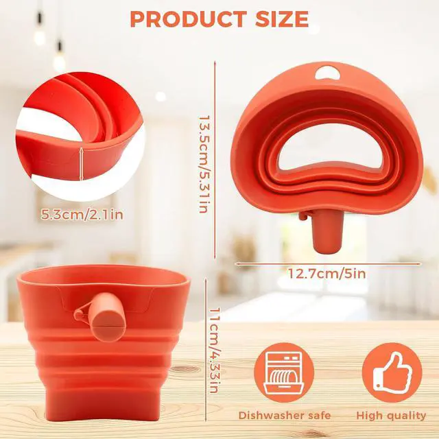 Alt view image 2 of 7 - Flour Funnel for Kitchen Aid Mixer, for Kitchen Aid Artisan Ksm150, Flour Funnel Attachment, Easy Pour & Durable