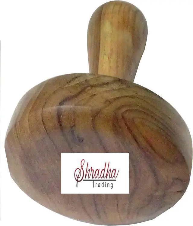 Alt view image 2 of 5 - Wooden Potato Masher, Wooden Roti Chapati Presser,roti bhakri or khakara on tava Presser, Crusher