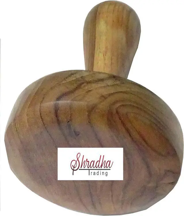 Alt view image 5 of 5 - Wooden Potato Masher, Wooden Roti Chapati Presser,roti bhakri or khakara on tava Presser, Crusher