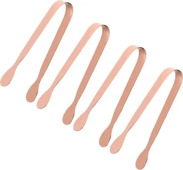 Main image of MIDELONG Rose Gold Mini Serving Tongs, Small Sugar Tongs Stainless Steel Ice Tongs Food Tongs Appetizers Tongs Serving Utensils for Party Tea Coffee Bar, Pack of 4
