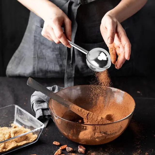 Alt view image 3 of 7 - Stainless Steel Baker's Dusting Wand Powdered Sugar Shaker Duster Sifter | One Handed Flour Duster for Sifting Flour Sugar Spices, Baking Tool for Bread Cakes Pastry Kitchen Accessories