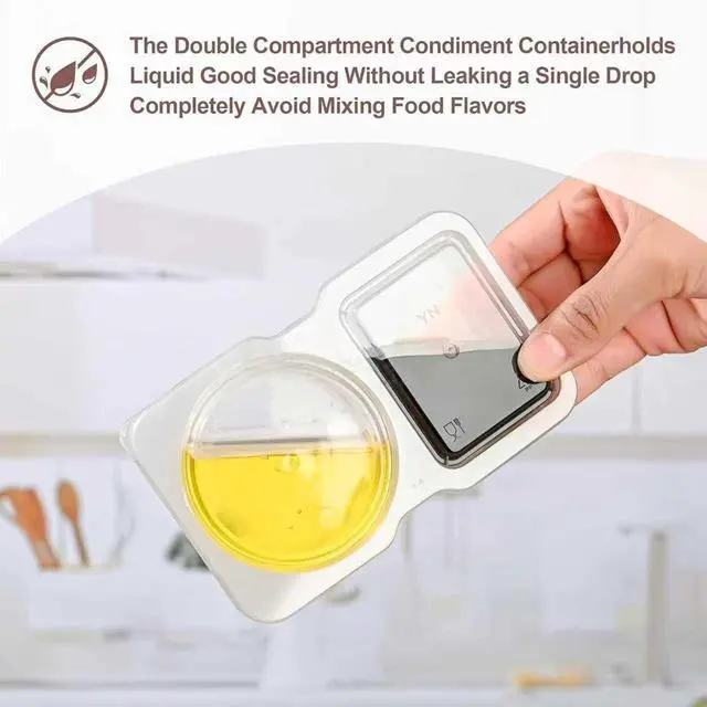 Alt view image 3 of 7 - Reusable Snack Containers with Lids, 30 Pack 2 Compartment Portion Control Food Storage Boxes for Kids School Lunch, Work, Travel & Meal Prep