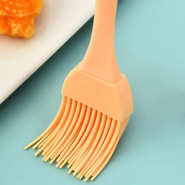 Alt view image 2 of 7 - Silicone Oil Brush 4PCS Household Pouring Pastry Brush with Removable Head for Kitchen Cooking Baking Grilling Sauce Butter Marinade Blue Gray Pink Apricot