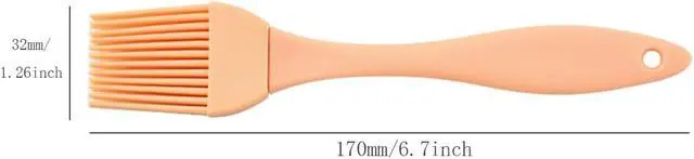 Alt view image 4 of 7 - Silicone Oil Brush 4PCS Household Pouring Pastry Brush with Removable Head for Kitchen Cooking Baking Grilling Sauce Butter Marinade Blue Gray Pink Apricot