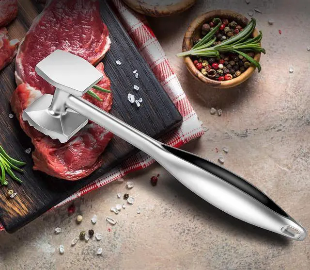 Alt view image 5 of 6 - Aliglow Meat Tenderizer Hammer Tool Mallet Pounder for Kitchen Tenderizing Steak Beef Poultry