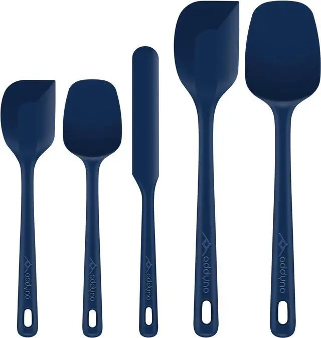 Main image of 5-Piece Silicone Spatula Set for Baking, 446°F Heat Resistant Non-Stick Cooking Utensils, BPA-Free Food Grade Silicone Scrapers, Non-Scratch Flexible & Dishwasher Safe, Classic Blue