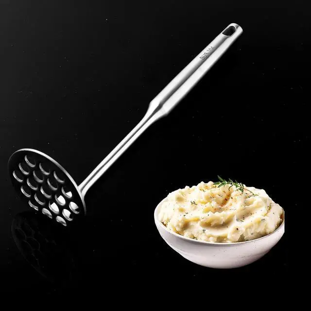 Alt view image 4 of 7 - Potato Masher, Stainless Steel Mini Avocado Masher Small Mashed Potato Ricer Food Masher Kitchen Tool for Avocados, Beans, Meat, Fruit and Vegetables, Dishwasher Safe